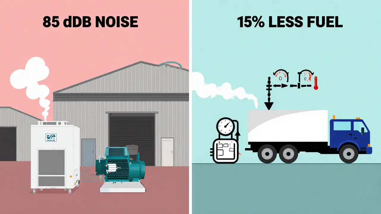 Сравнение автономной и приводной холодильной установки на грузовике