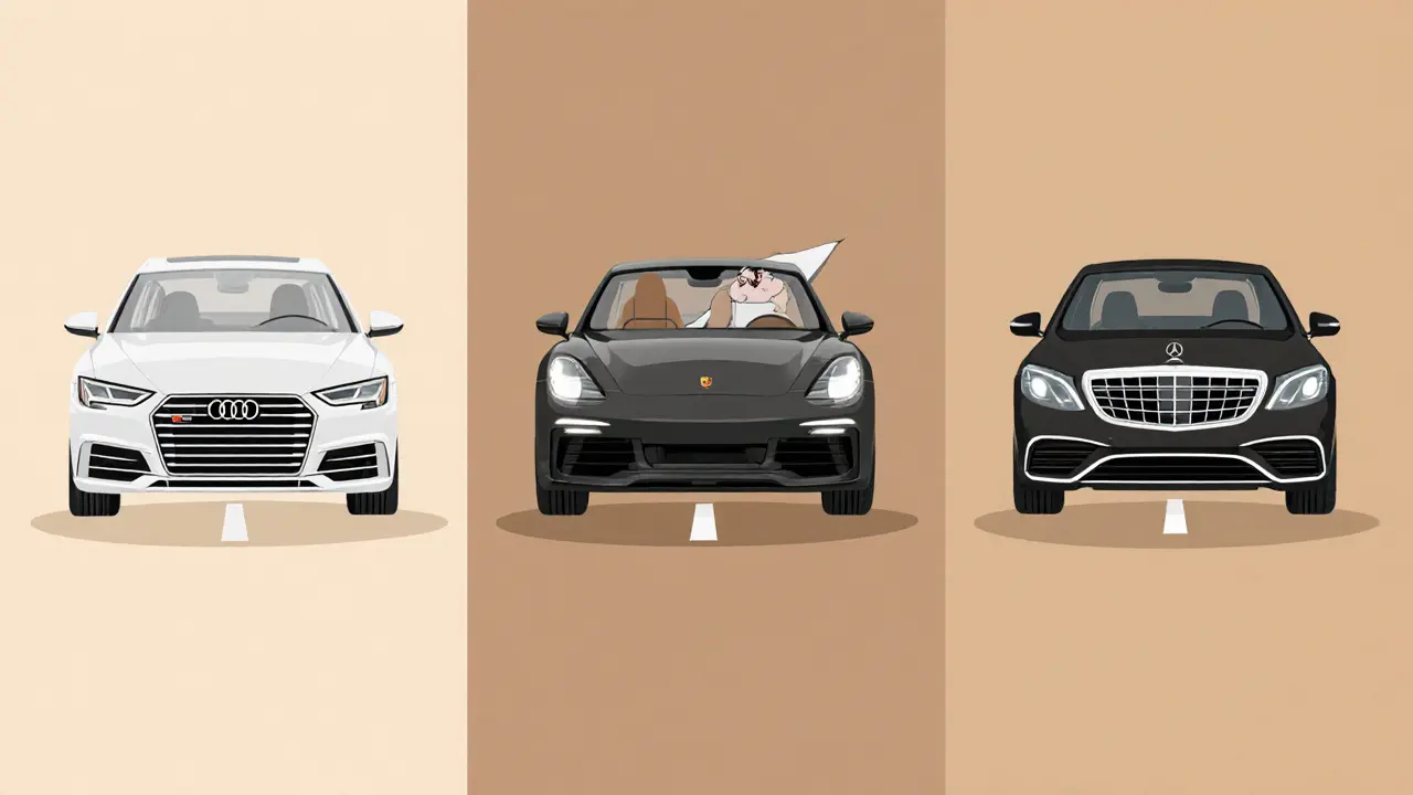 Сравнение трех премиум-седанов: Audi, Porsche и Maybach с акцентом на комфорт