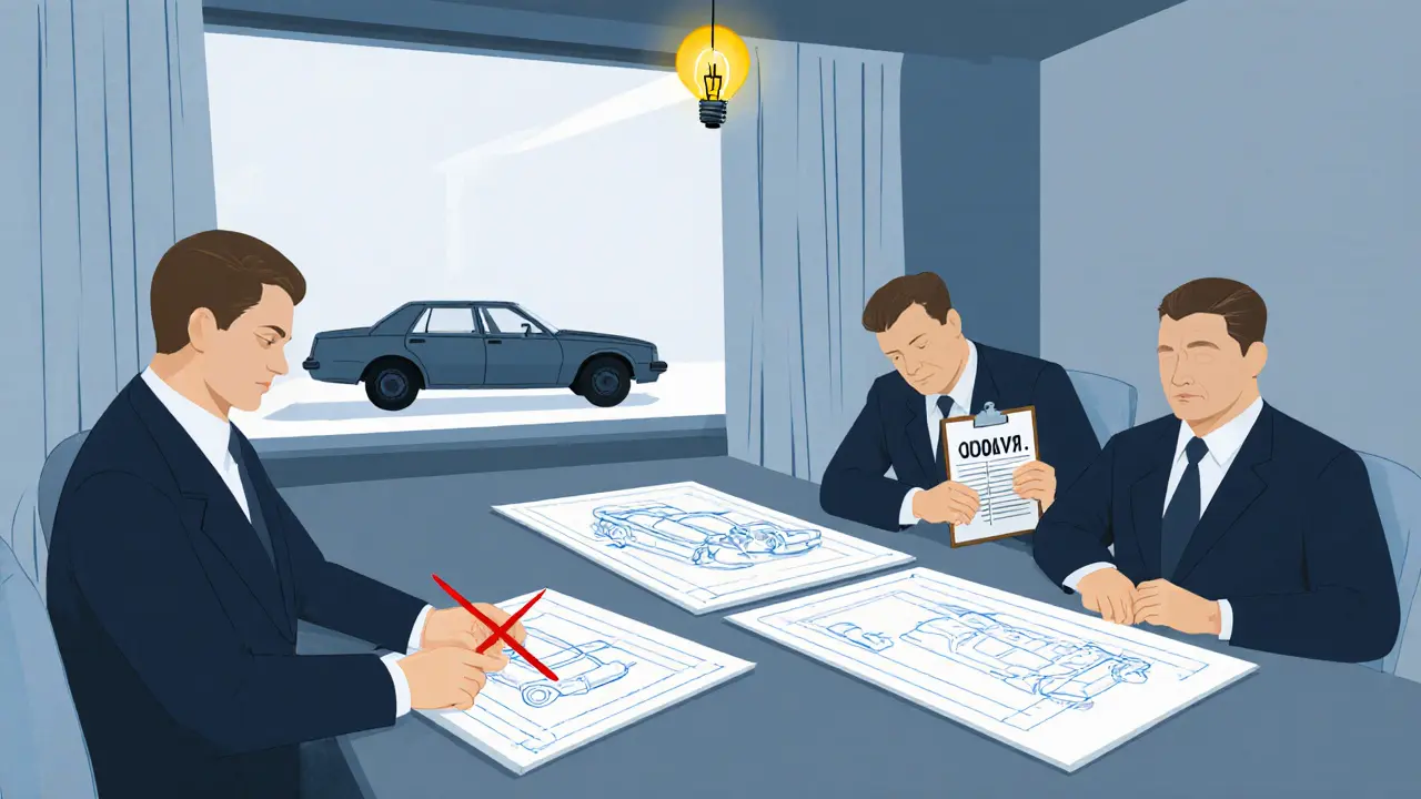 Бюрократы на совещании в Москве отменяют проект автомобиля &#039;Арбат&#039;.