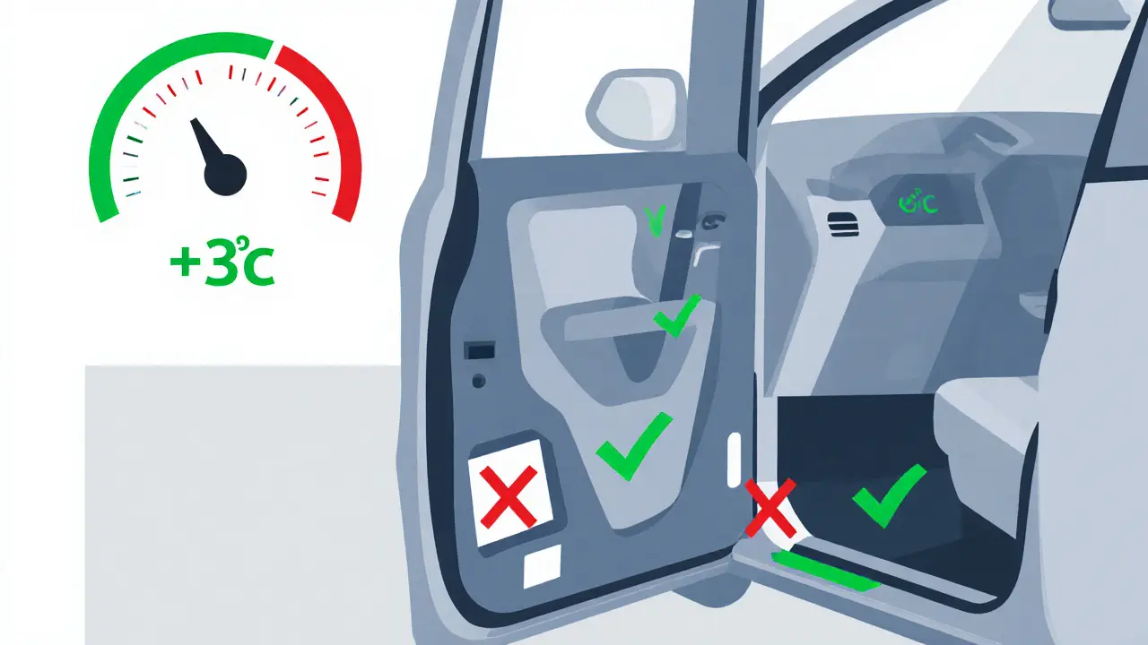 Шумоизоляция салона: выделены ключевые зоны для звукоизоляции, с указанием мест, где утепление не требуется.