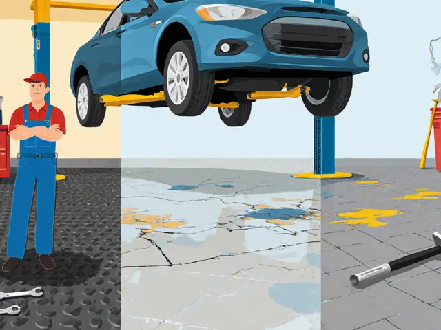 Пол в гараже: плитка, резина или наливной - что выбрать в 2025 году