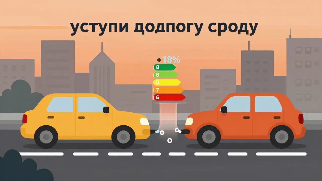 Водитель снижает скорость, чтобы дать возможность другому автомобилю влиться в поток, символизируя сотрудничество на дороге.