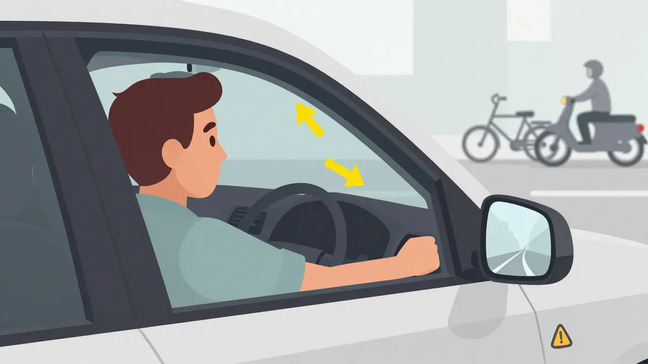 Слепые зоны автомобиля: как контролировать зеркалами и поворотом головы