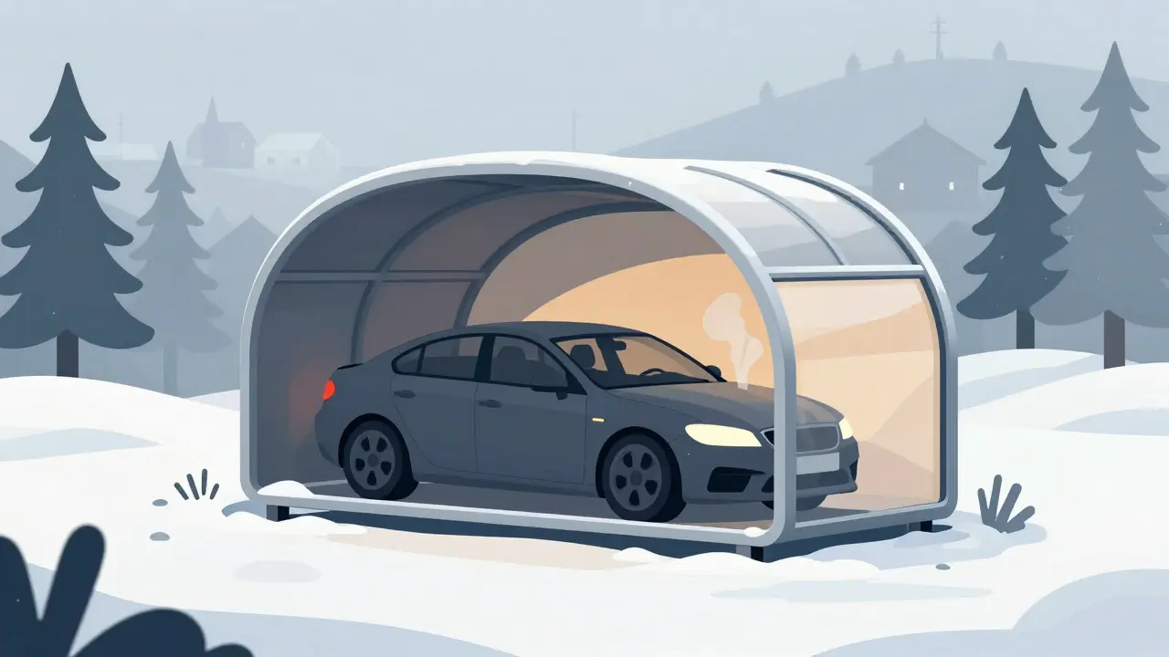 Гараж-ракушка: плюсы и минусы металлического бокса для автомобиля