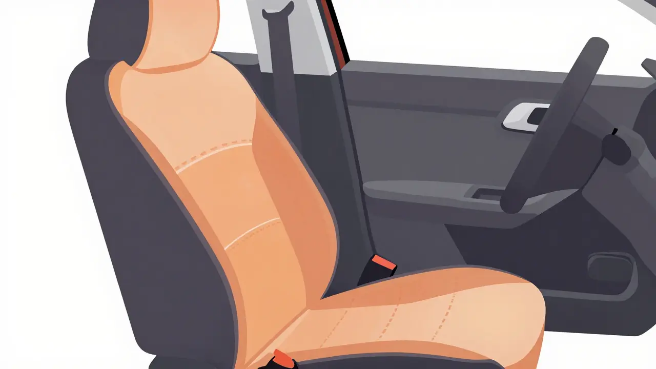 Иллюстрация безопасных вырезов в чехлах для подушек безопасности