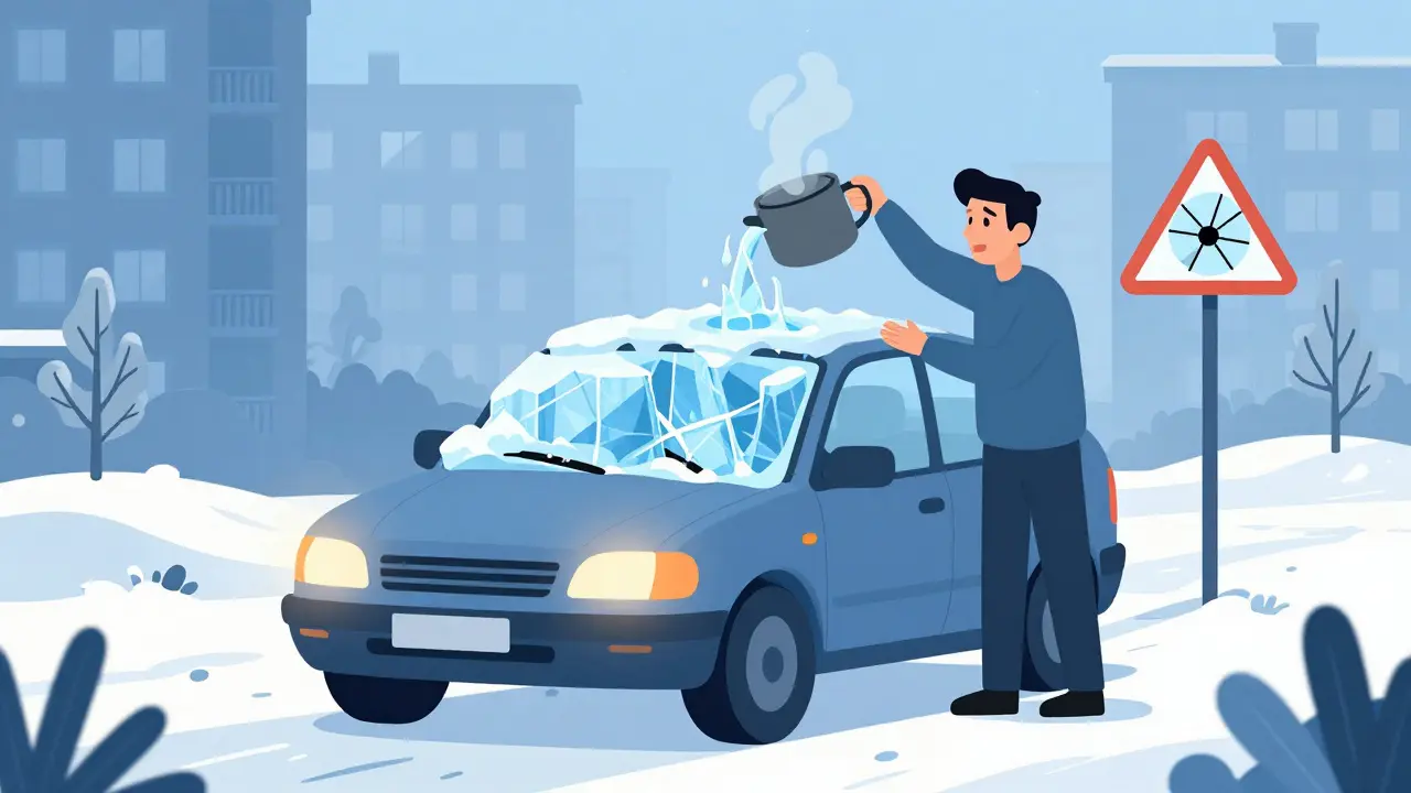 Размораживание лобового стекла: быстрые и безопасные способы без трещин