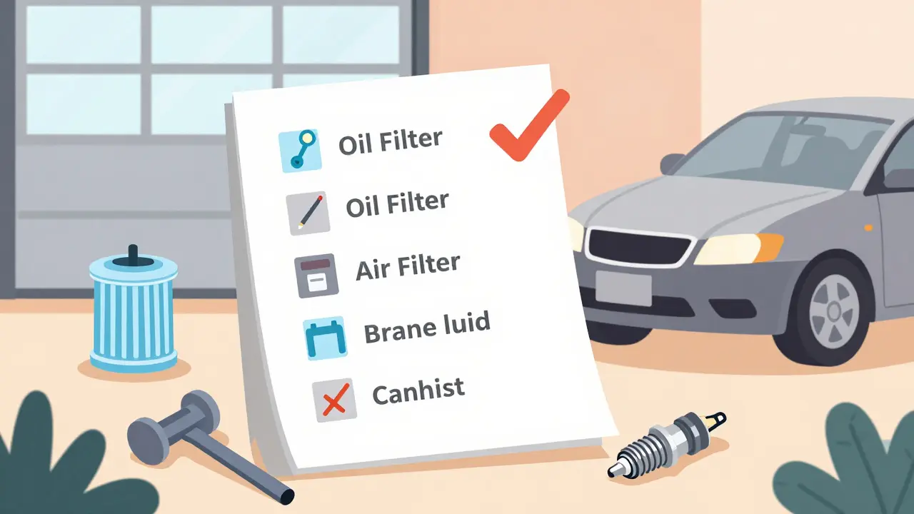 Список расходников для автомобиля: чек-лист на год