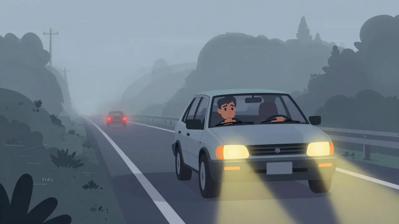 Туман на дороге: как правильно выбрать свет, скорость и дистанцию