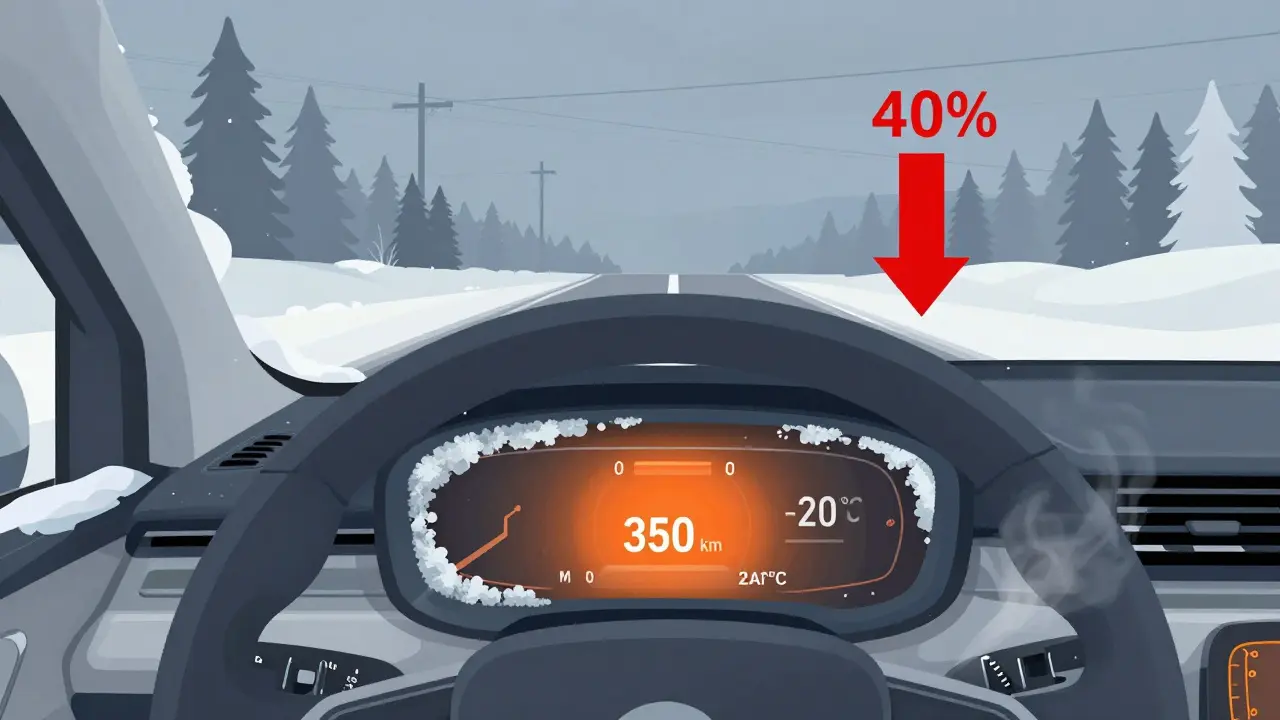 Зимний тест электромобилей: сколько теряется запаса хода при −20 °C