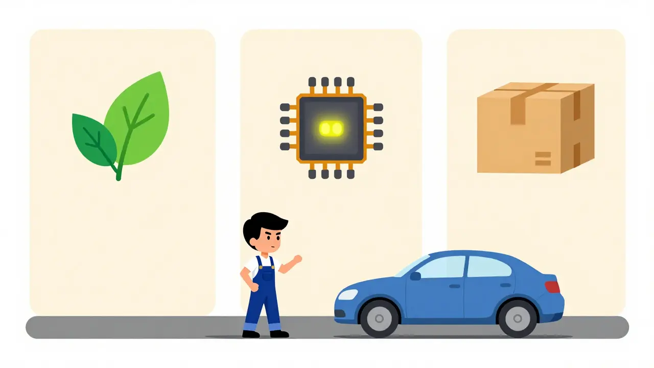 Иллюстрация препятствий для новых автобрендов: экология, софт и логистика