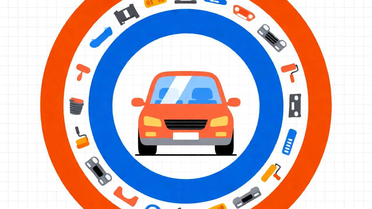 Схема двухуровневой защиты автомобиля при аварии